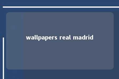 wallpapers real madrid