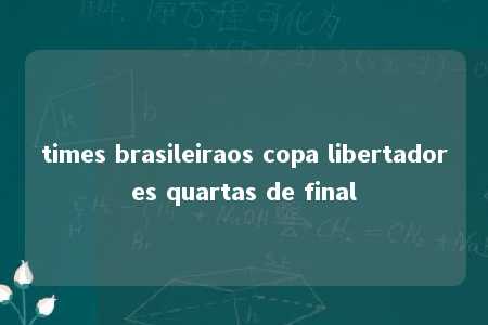 times brasileiraos copa libertadores quartas de final