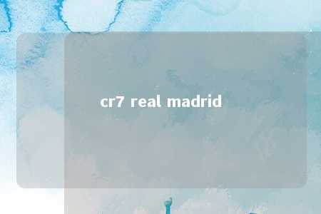 cr7 real madrid