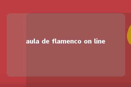 aula de flamenco on line