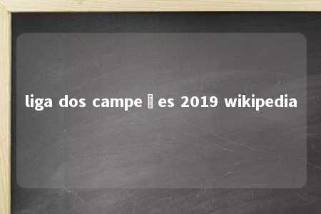 liga dos campeões 2019 wikipedia