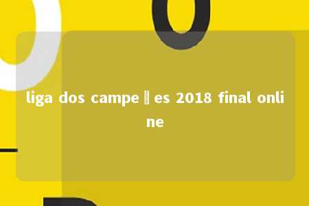 liga dos campeões 2018 final online