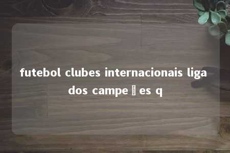 futebol clubes internacionais liga dos campeões q