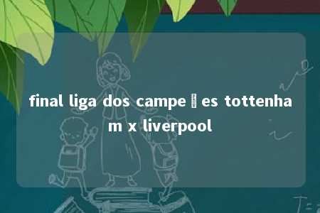 final liga dos campeões tottenham x liverpool