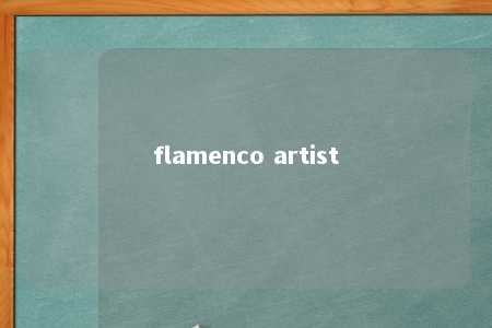 flamenco artist